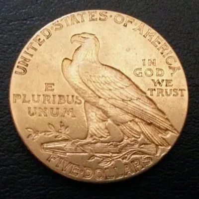Revers d'une pièce de 5 dollars, aigle, United States of America.